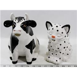 LARGE VINTAGE COW & KITTY JUICE PITCHER