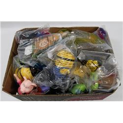 BOX OF MCDONALD TOYS