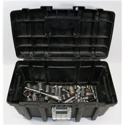 COLLECTION OF SOCKETS IN TOOL BOX