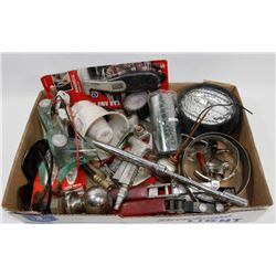 NEW AND USED GARAGE LOT WITH TOOLS AND ACCESSORIES