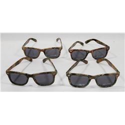 4 PAIRS NEW  CAMOUFLAGE SUNGLASSES WITH UV PROTECT