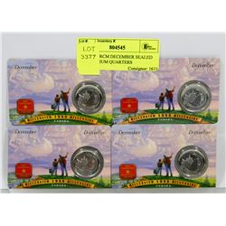 LOT OF 4 RCM DECEMBER SEALED MILLENNIUM QUARTERS