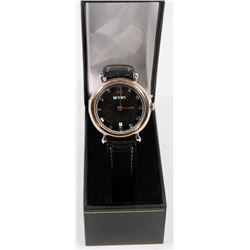 EYKI CALENDAR DATE WATCH WITH BLACK STRAP.