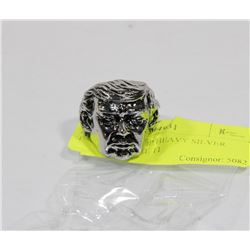 DONALD TRUMP HEAVY SILVER TONE RING SIZE 11