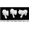 Image 1 : 3 WHITE ONYX LIONS.