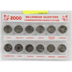 YEAR 2000 MILLENNIUM QUARTERS SET.