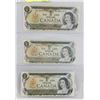 Image 1 : LOT OF 3 CANADA $1 BILLS, 1973