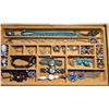 Image 1 : 2) DELUXE JEWELRY BOX & CONTENTS.