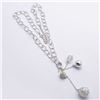 Image 1 : 30) STERLING SILVER MULTI STONE NECKLACE