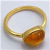 Image 1 : 94) STERLING SILVER CITRINE RING SIZE 7