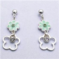 48) STERLING SILVER MULTI STONE STUD EARRINGS