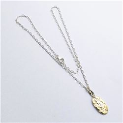 24) STERLING SILVER 2 TONE NECKLACE