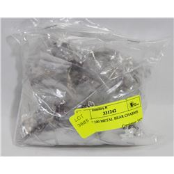 BAG OF 100 METAL BEAR CHARMS