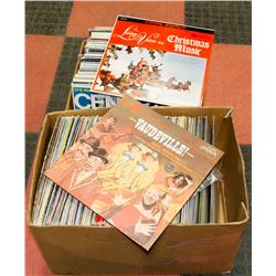 2 BOXES OF ASSORTED RECORDS.