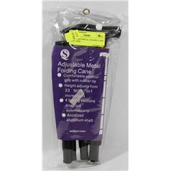 ADJUSTABLE METAL FOLDING CANE 33-37", NEW