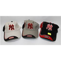 BUNDLE OF 3 NY BALL HATS