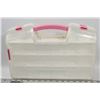 Image 1 : PINK AND WHITE CRAFT ORGANIZER CASE
