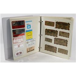 LARGE BINDER MOSTLY OILFIELD STICKERS