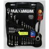 Image 1 : MAXIMUM DOUBLE COMBINATION WRENCH SET OF 12  SAE