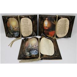 3 RELIGIOUS BOOK DECORATIONS