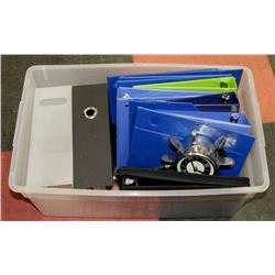 TOTE OF OFFICE SUPPLIES