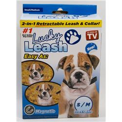 NEW LUCKY LEASH RETRACTABLE LEASH AND COLLAR