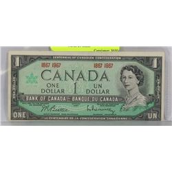 1967 CANADA NO SERIAL # CENTENNIAL $1 BILL