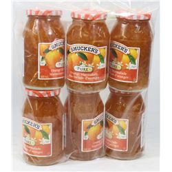 LOT OF 6 SMUCKERS ORANGE MARMALADE.