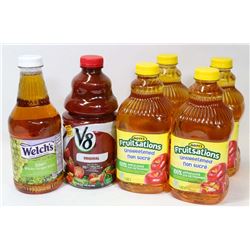 LARGE BAG OF ASSORTED JUICES.