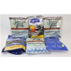 6 ASSORTED PACKS OF EMERGENCY FOOD RATIONS