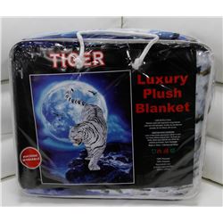 NEW! "TIGER" LUXURY PLUSH BLANKET (QUEEN)