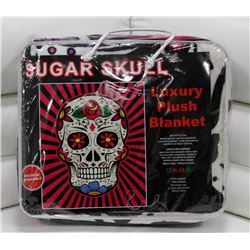 NEW! "SUGAR SKULL" LUXURY PLUSH BLANKET (QUEEN)