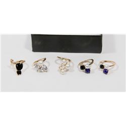 NEW! LOT OF 5 FASHION NAIL RINGS
