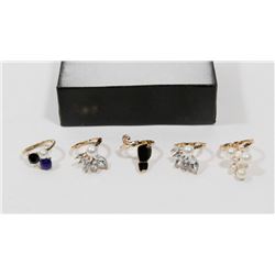 NEW! LOT OF 5 FASHION NAIL RINGS