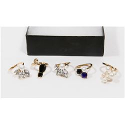 NEW! LOT OF 5 FASHION NAIL RINGS