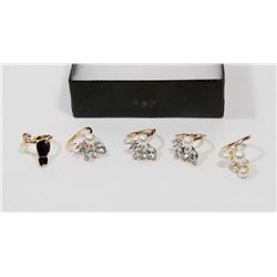 NEW! LOT OF 5 FASHION NAIL RINGS