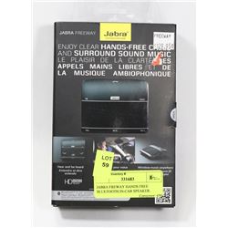 JABRA FREEWAY HANDS FREE BLUETOOTH IN-CAR SPEAKER.