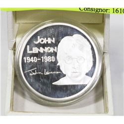 JOHN LENNON 1940-1980 SILVER COMMEMORATIVE COIN