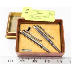 VINTAGE STAMPED STERLING SILVER PENCIL SET