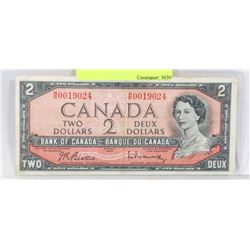 1954 CANADA $2 BILL