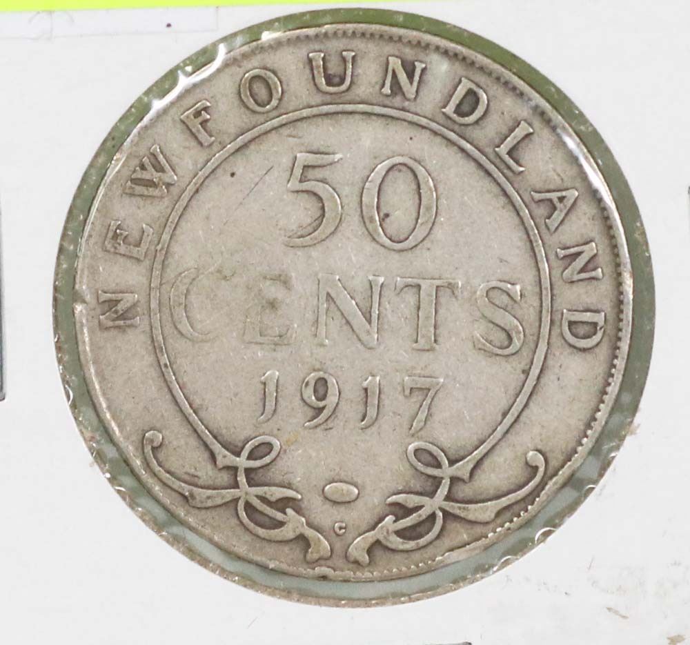 1917 NEWFOUNDLAND SILVER 50 CENT COIN Kastner Auctions 1917 NEWFOUNDLAND SILVER 50 CENT COIN Kastner Auctions