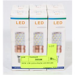 NEW 12W LED 6 PACK LED BULBS