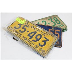 LOT OF ASSORTED LICENSE PLATES