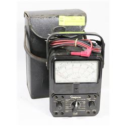 12) SIMPSON 260 MULTIMETER WITH CASE.