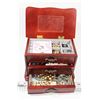 Image 1 : VINTAGE JEWELRY BOX FULL OF COSTUME JEWELRY