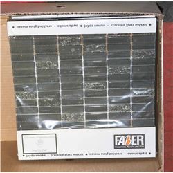 CASE OF TEN 12"X12" GLASS TILE.