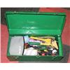 Image 1 : GREEN TOOL BOX WITH CONTENTS