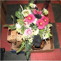 FLOWER ARRANGEMENT & RIBBONS.