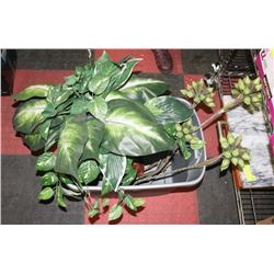 TOTE OF ARTIFICIAL PLANTS.