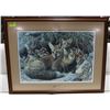 Image 1 : FOX FAMILY CARL BRENDERS FRAMED MATTED PRINT WITH COA,